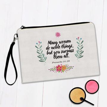 Mom Proverbs 31 : Gift Makeup Bag Christian Mother Family Catholic