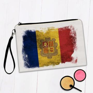 Andorra Andorran Flag : Gift Makeup Bag Distressed Patriotic Vintage Souvenir Europe Country Pride
