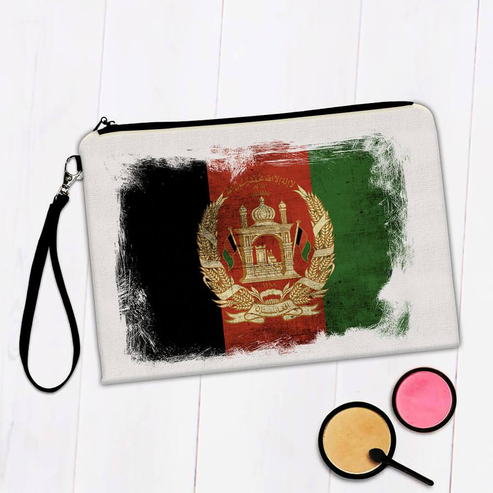 Afghanistan Afghan Flag : Gift Makeup Bag Coat Of Arms Country Vintage Souvenir Asia Pride