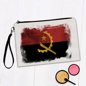 Angola Angolan Flag : Gift Makeup Bag Distressed Africa African Pride Country Souvenir Coat Of Arms