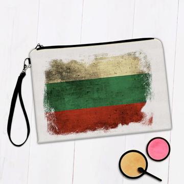 Bulgaria Bulgarian Flag : Gift Makeup Bag Europe Country Souvenir Sofia Distressed Art Patriotic Vintage