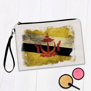 Brunei Darussalam Bruneian Flag : Gift Makeup Bag Asia Asian Country Souvenir Patriotic Vintage