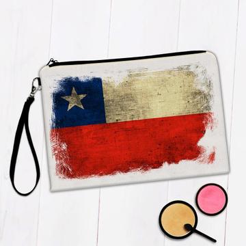 Chile : Gift Makeup Bag Distressed Flag Vintage Chilean Expat Country