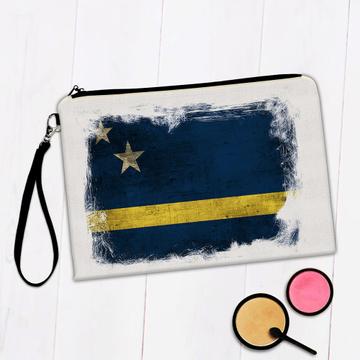 CuraÃ§ao Flag : Gift Makeup Bag Distressed North American Country Souvenir Vintage Pride Nation