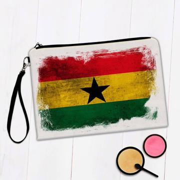 Ghana : Gift Makeup Bag Distressed Flag Vintage Ghanaian Expat Country