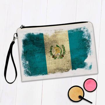 Guatemala : Gift Makeup Bag Distressed Flag Vintage Guatemalan Expat Country