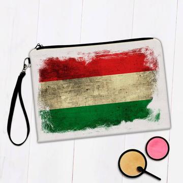 Hungary : Gift Makeup Bag Distressed Flag Vintage Hungarian Expat Country
