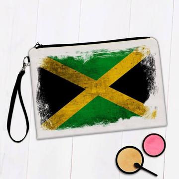 Jamaica : Gift Makeup Bag Distressed Flag Vintage Jamaican Expat Country