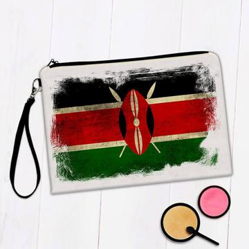 Kenya : Gift Makeup Bag Distressed Flag Vintage Kenyan Expat Country