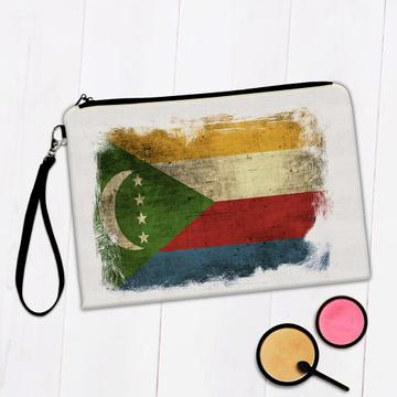 Comoros Comoran Flag : Gift Makeup Bag Distressed Africa African Country Souvenir National Vintage Art