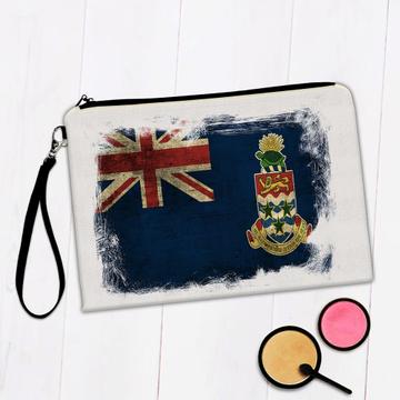 Cayman Islands Flag : Gift Makeup Bag Distressed Proud Islander North America Country Souvenir Art