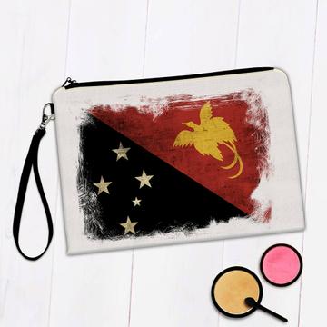 Papua New Guinea Guinean Flag : Gift Makeup Bag Country Vintage National Souvenir Australia Distressed