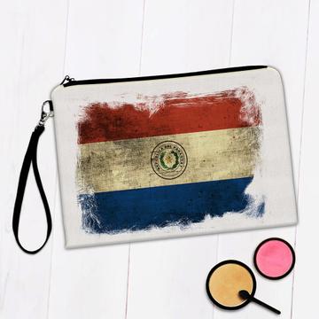 Paraguay Paraguayan Flag : Gift Makeup Bag South America Latin Country Vintage Souvenir Art Print