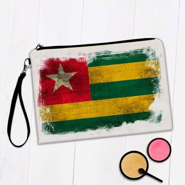Togo : Gift Makeup Bag Distressed Flag Vintage Togolese Expat Country