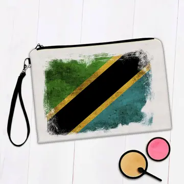 Tanzania Tanzanian Flag : Gift Makeup Bag Africa African Country Souvenir National Vintage Distressed