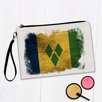 Saint Vincent And The Grenadines Flag : Gift Makeup Bag Central America American Country Souvenir