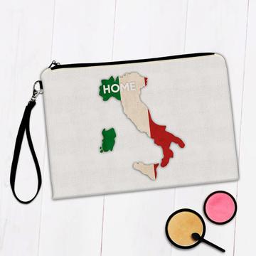 Italy Home MAP Flag : Gift Makeup Bag Italian Wine Epat Country Pride