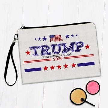 Keep America Great Trump 2020 : Gift Makeup Bag USA Donald American Flag