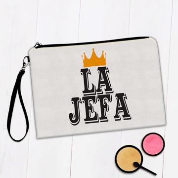La Jefa : Gift Makeup Bag Boss Mom Mother Women Woman Christmas Office