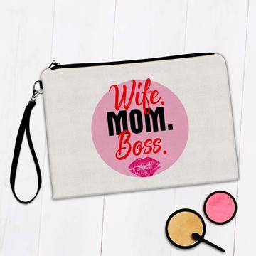 Wife Mom Boss : Gift Makeup Bag Women Mother