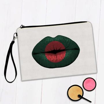 Lips Bangladeshi Flag : Gift Makeup Bag Bangladesh Expat Country For Her Woman Feminine Souvenir
