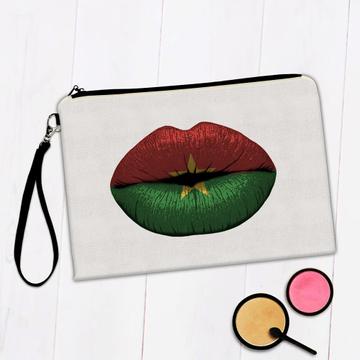 Lips Burkinan Flag : Gift Makeup Bag Burkina Faso Expat Country For Her Women Feminine Souvenir