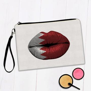 Lips Bahraini Flag : Gift Makeup Bag Bahrain Expat Country For Her Women Feminine Souvenir Nation