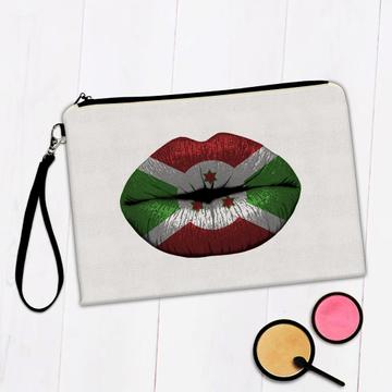 Lips Burundian Flag : Gift Makeup Bag Burundi Expat Country For Her Women Feminine Lipstick Sexy