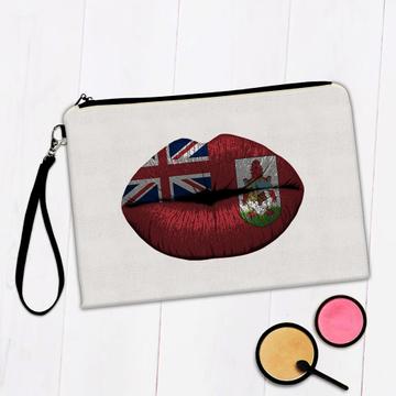 Lips Bermudian Flag : Gift Makeup Bag Bermuda Expat Country For Her Women Feminine Lipstick Sexy