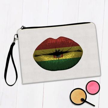 Lips Bolivian Flag : Gift Makeup Bag Bolivia Expat Country For Her Women Feminine South America Sexy