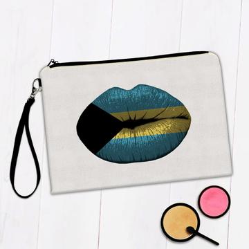 Lips Bahamian Flag : Gift Makeup Bag Bahamas Expat Country For Her Women Feminine Lipstick Sexy
