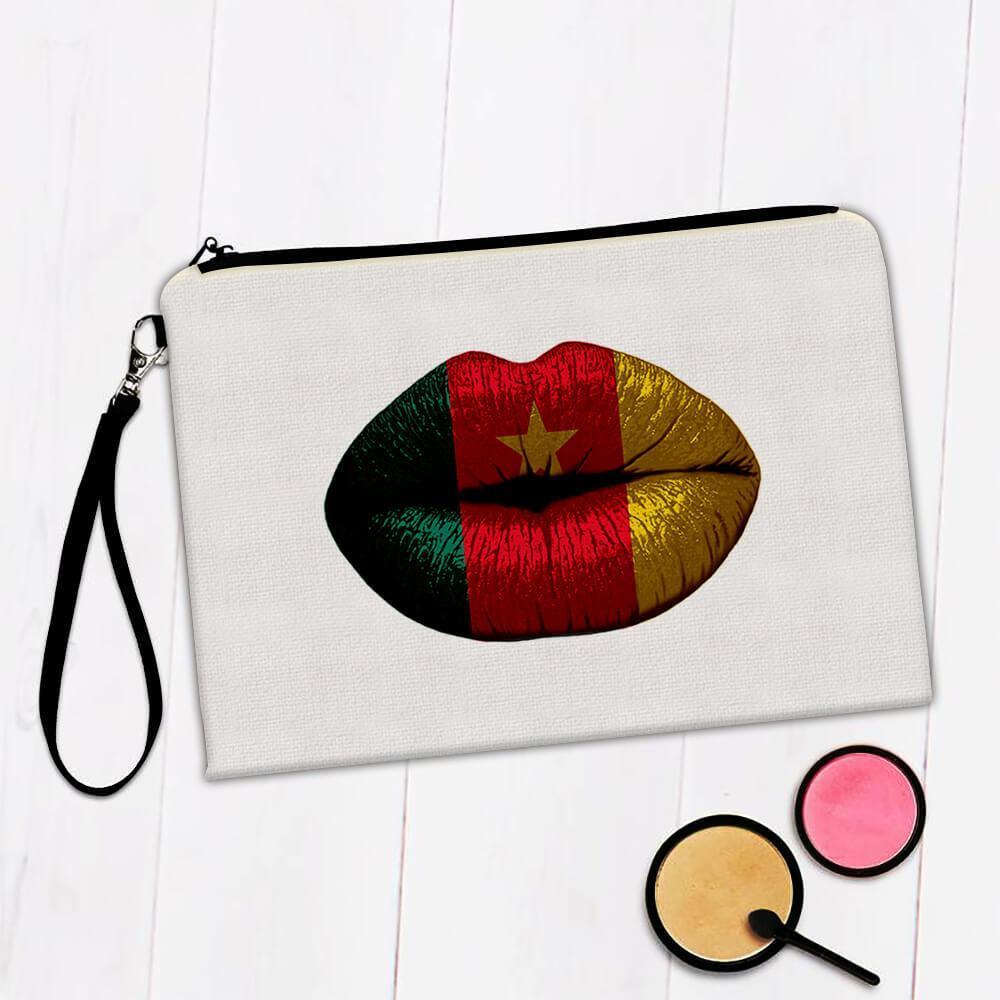 Gift Makeup Bag : Lips Cameroonian Flag Cameroon Expat Country - Picture 2 of 3