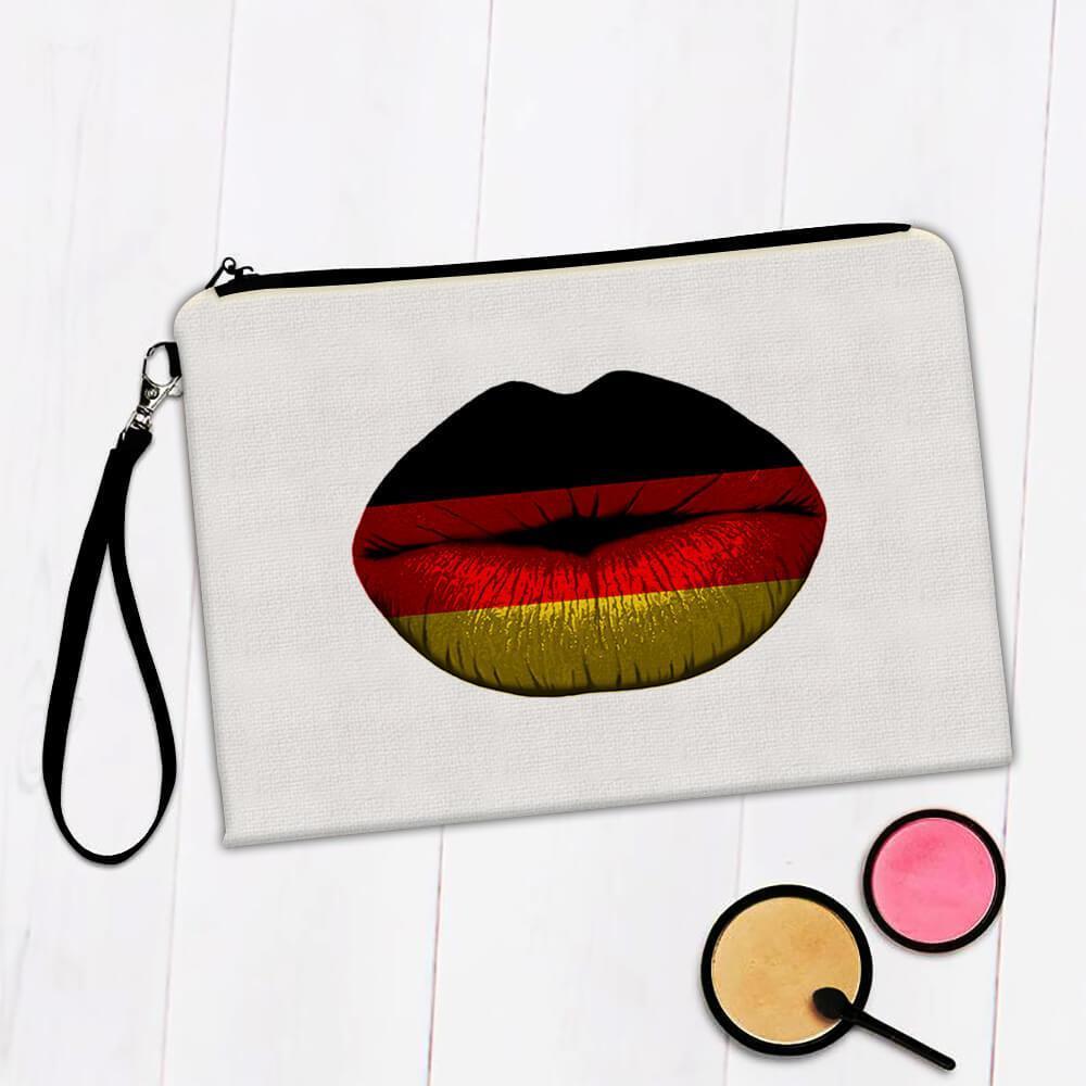Gift Makeup Bag : Lips German Flag Germany Expat Country For Her Woman Feminine - Picture 2 of 3