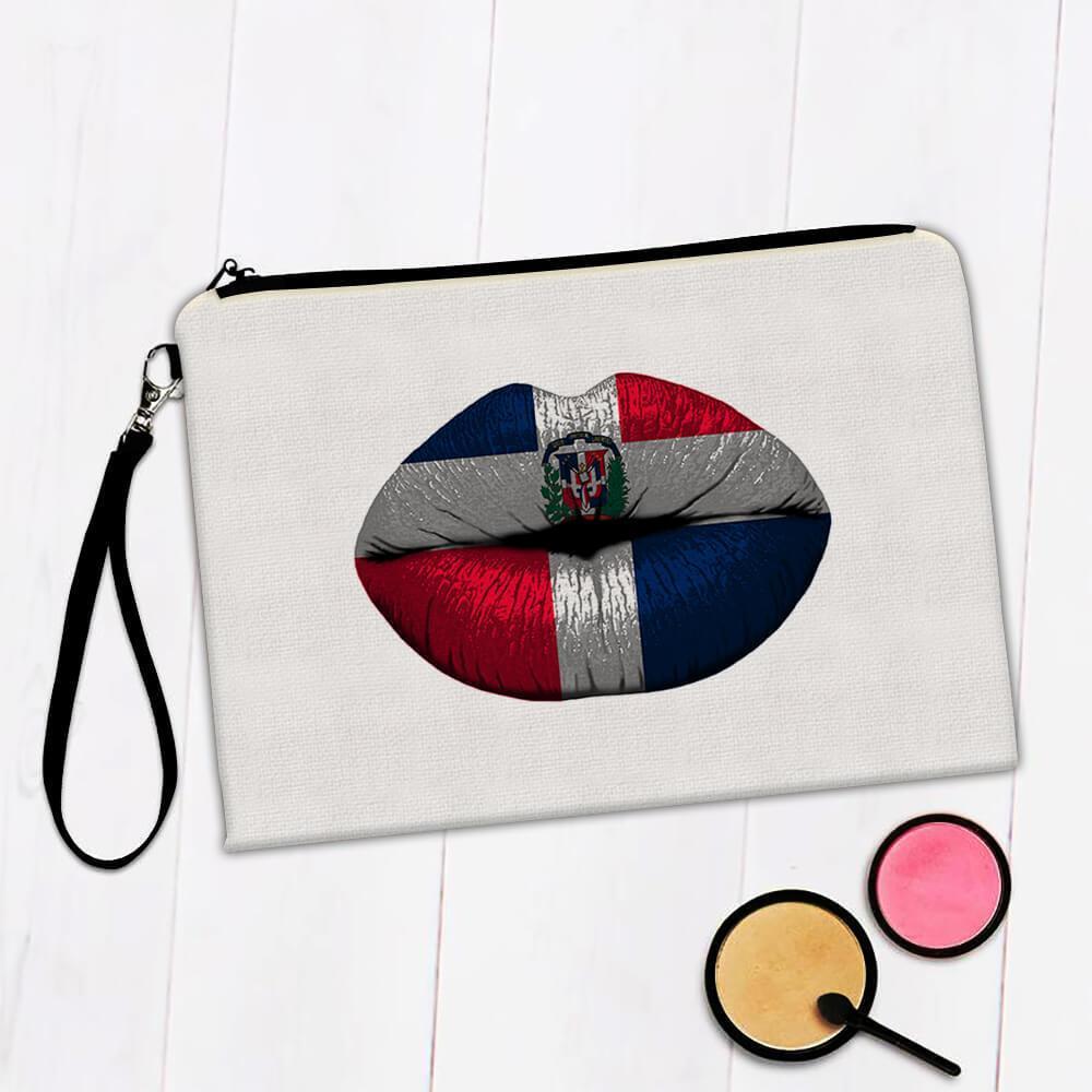 Gift Makeup Bag : Lips Dominican Flag Republic Expat Country