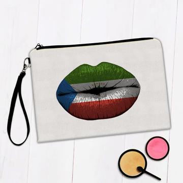 Lips Equatorial Guinean Flag : Gift Makeup Bag Guinea Expat Country For Her Women Sexy Souvenir
