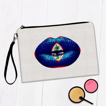 Lips Guamanian Flag : Gift Makeup Bag Guam Expat Country For Her Woman Feminine Women Sexy Flags Lipstick