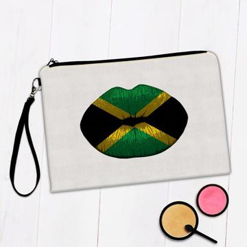 Lips Jamaican Flag : Gift Makeup Bag Jamaica Expat Country For Her Woman Feminine Women Sexy Flags Lipstick