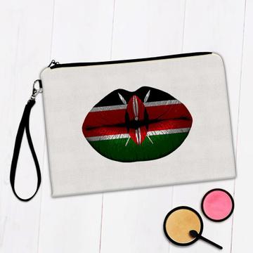 Lips Kenyan Flag : Gift Makeup Bag Kenya Expat Country For Her Woman Feminine Women Sexy Flags Lipstick