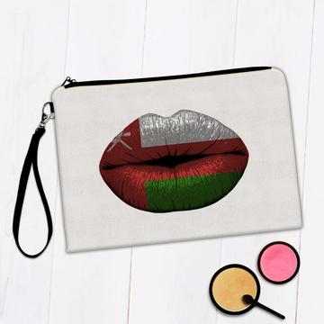 Lips Omani Flag : Gift Makeup Bag Oman Expat Country For Her Woman Women Feminine Souvenir