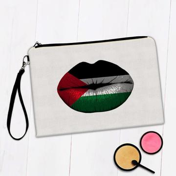 Lips Palestinian Flag : Gift Makeup Bag Palestine Expat Country