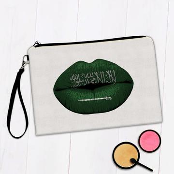 Lips Saudi Arabia Flag : Gift Makeup Bag Expat Country For Her Woman Feminine Souvenir Lipstick