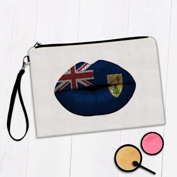Lips Turk And Caicos Islands Flag : Gift Makeup Bag Islander Expat Country For Her Women Feminine Sexy