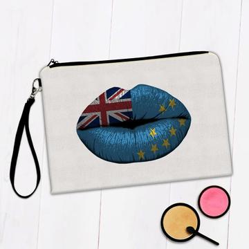 Lips Tuvaluan Flag : Gift Makeup Bag Tuvalu Expat Country For Her Woman Feminine Sexy Lipstick