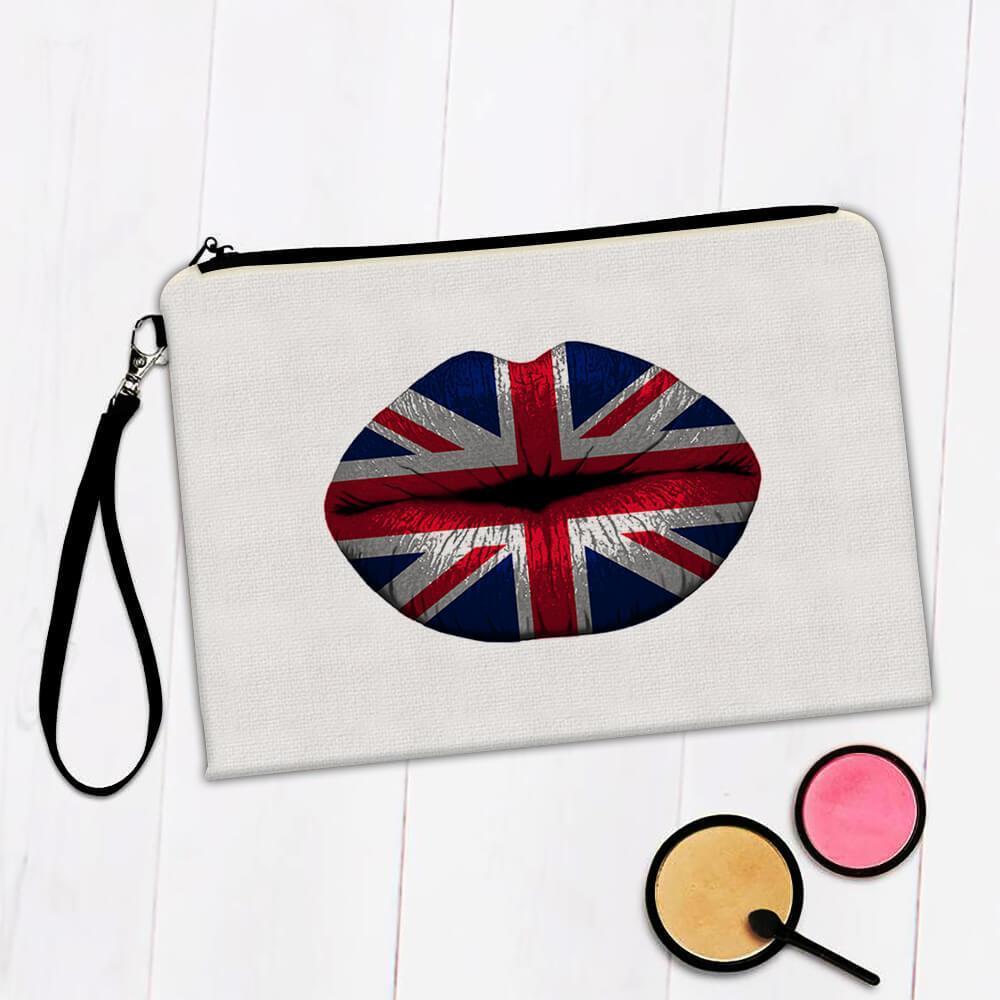 Gift Makeup Bag : Lips British Flag United Kingdom Expat Country