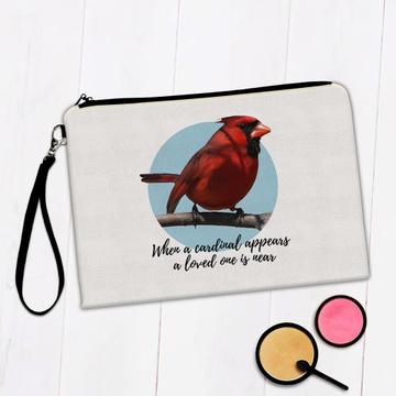 When a Cardinal Appear : Gift Makeup Bag Lost Loved One Rememberance Grief