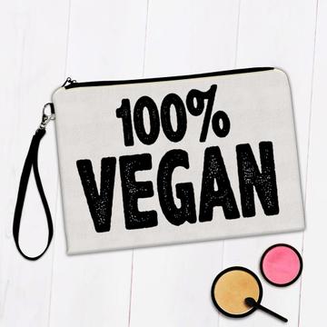 100% Vegan : Gift Makeup Bag Veganism Power Love Plants Vegetables Vegetarian Veganuary