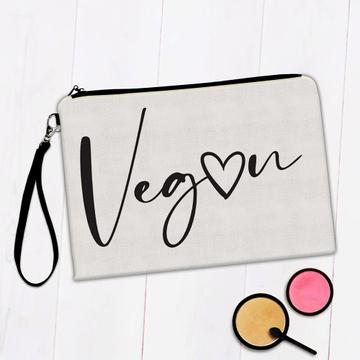 Vegan Mum Mom : Gift Makeup Bag Mothers Day Valentine Plants Lover Black And White Poster