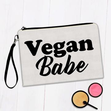 Vegan Babe : Gift Makeup Bag Plant Powered Vegetarian Baby Veganuary Slogan Greenery Lover