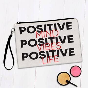 Positive Vibes : Gift Makeup Bag Balanced Life Mind Anti Stress Chill Out Office Party Wall Art