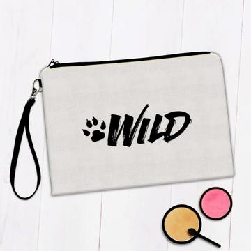 Wild Wildlife Tiger Paw Print : Gift Makeup Bag Animal Savage Lion For Best Friend Father